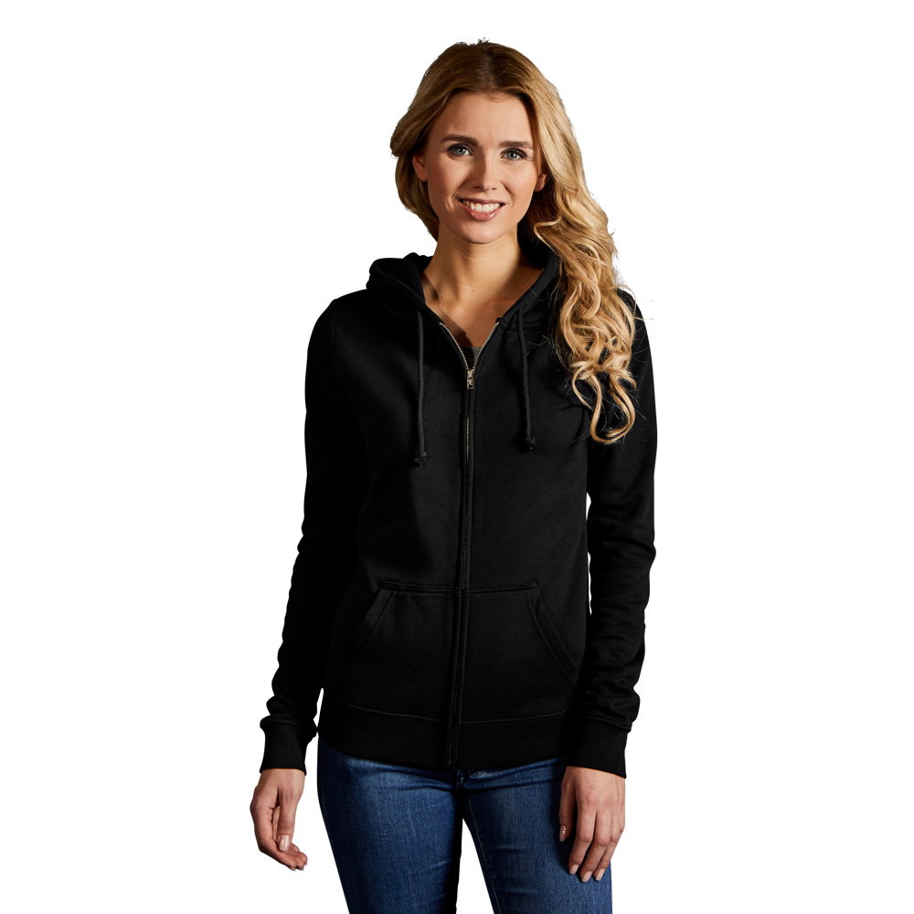 Zip Hoodie Jacke 80-20 Damen, Schwarz, L