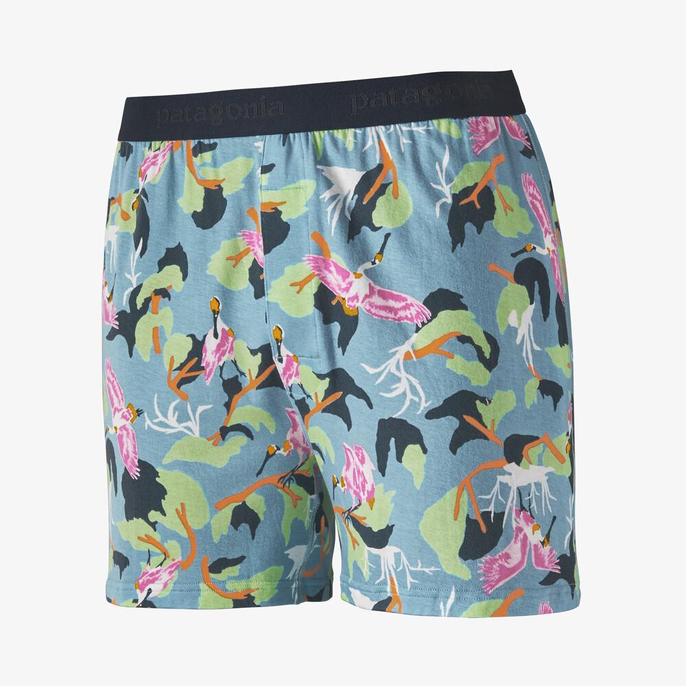 Patagonia Men's Essential Boxers - 4½", Spoonbills: Big Sky Blue / XL