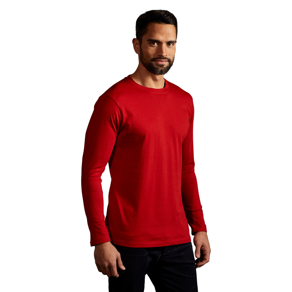 Premium Langarmshirt Herren, Rot, XL