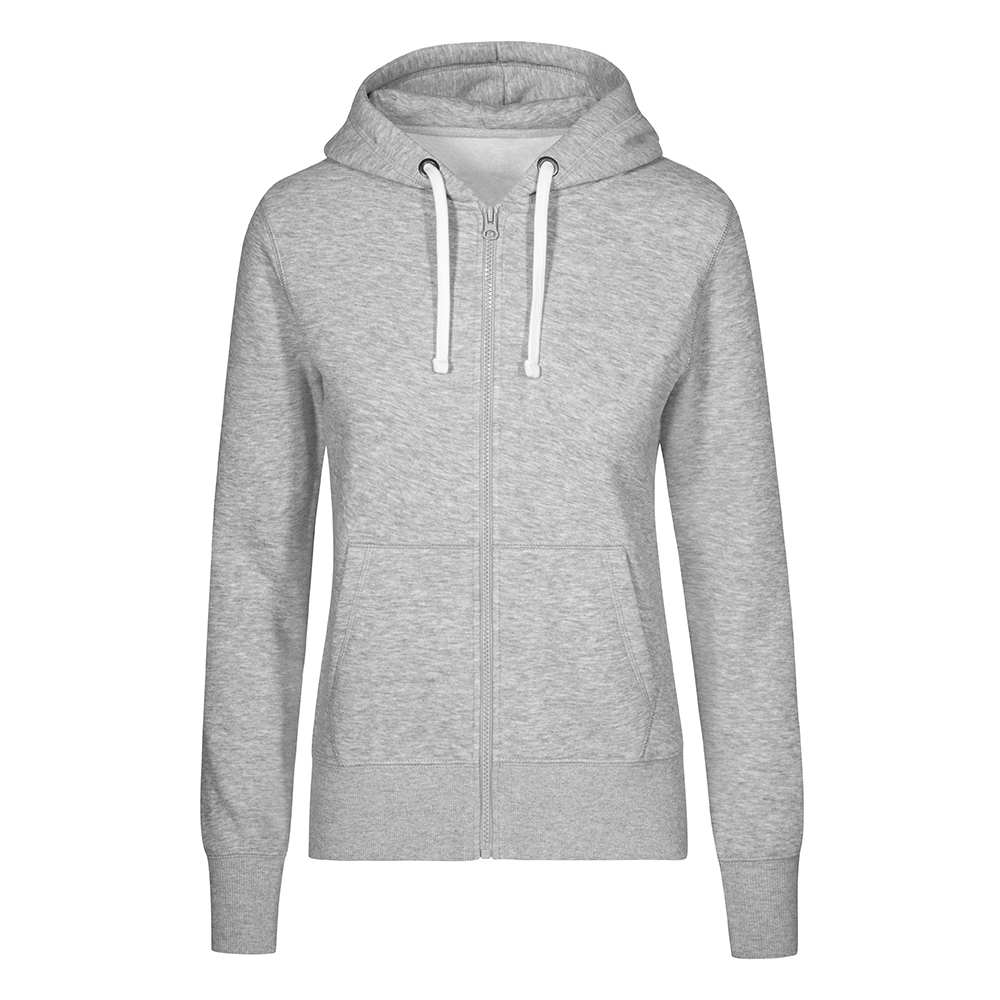 X.O Zip Hoodie Jacke Plus Size Damen, Grau-Melange, XXXL