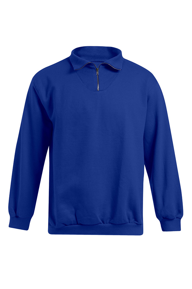 Troyer Sweatshirt Plus Size Herren, Königsblau, XXXL