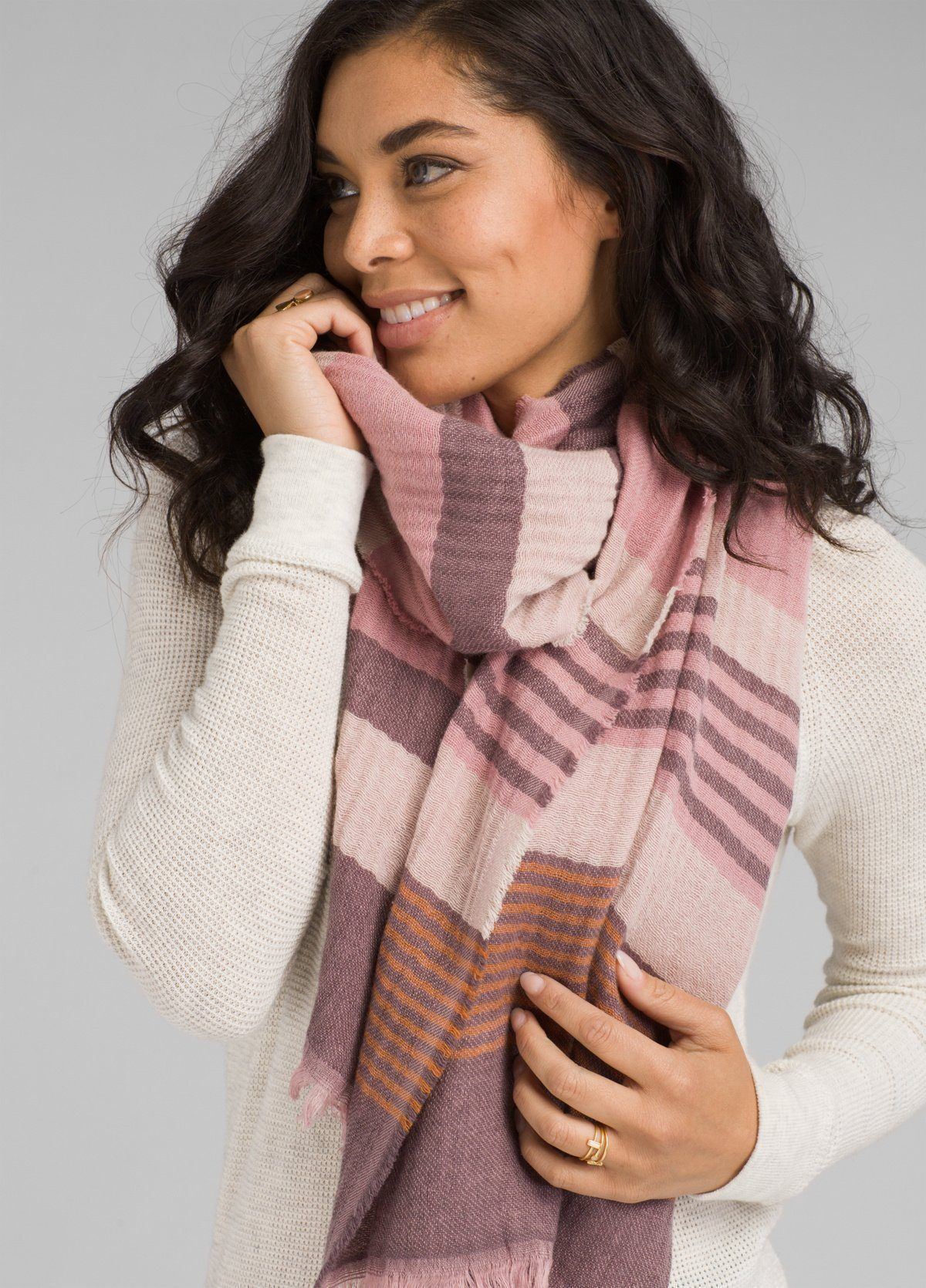 Prana Women's Flora Scarf - 40 % Wool, Granite