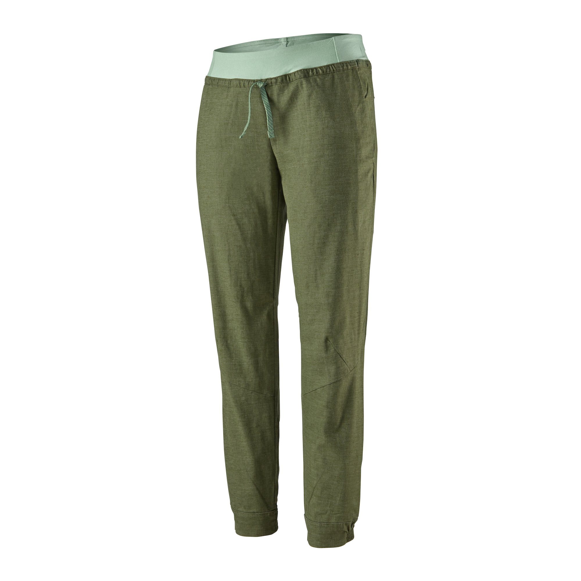 Patagonia Womens Hampi Rock Pants - Hemp / Recycled Polyester, Camp Green / XL