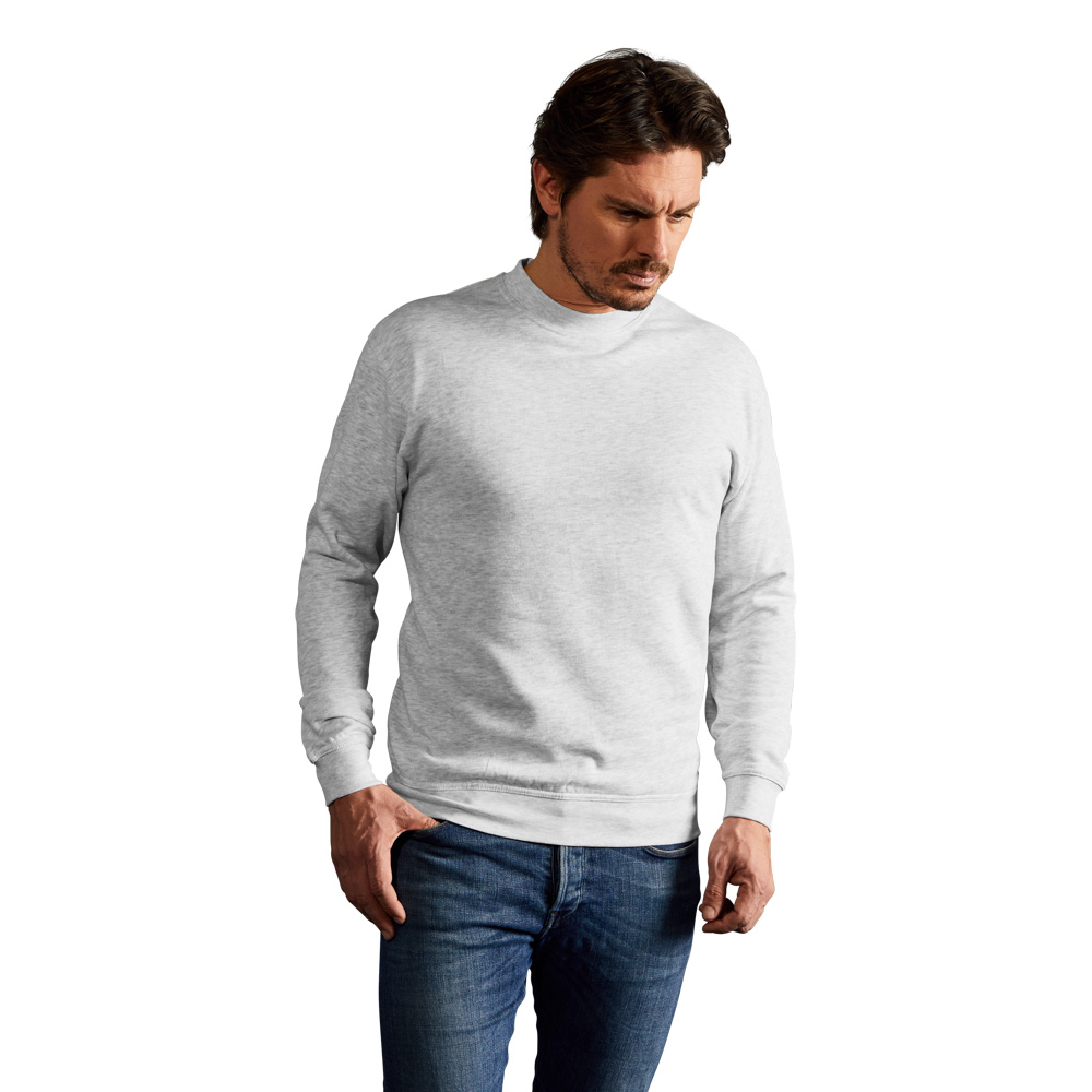 Sweatshirt 80-20 Herren, Hellgrau-Melange, L