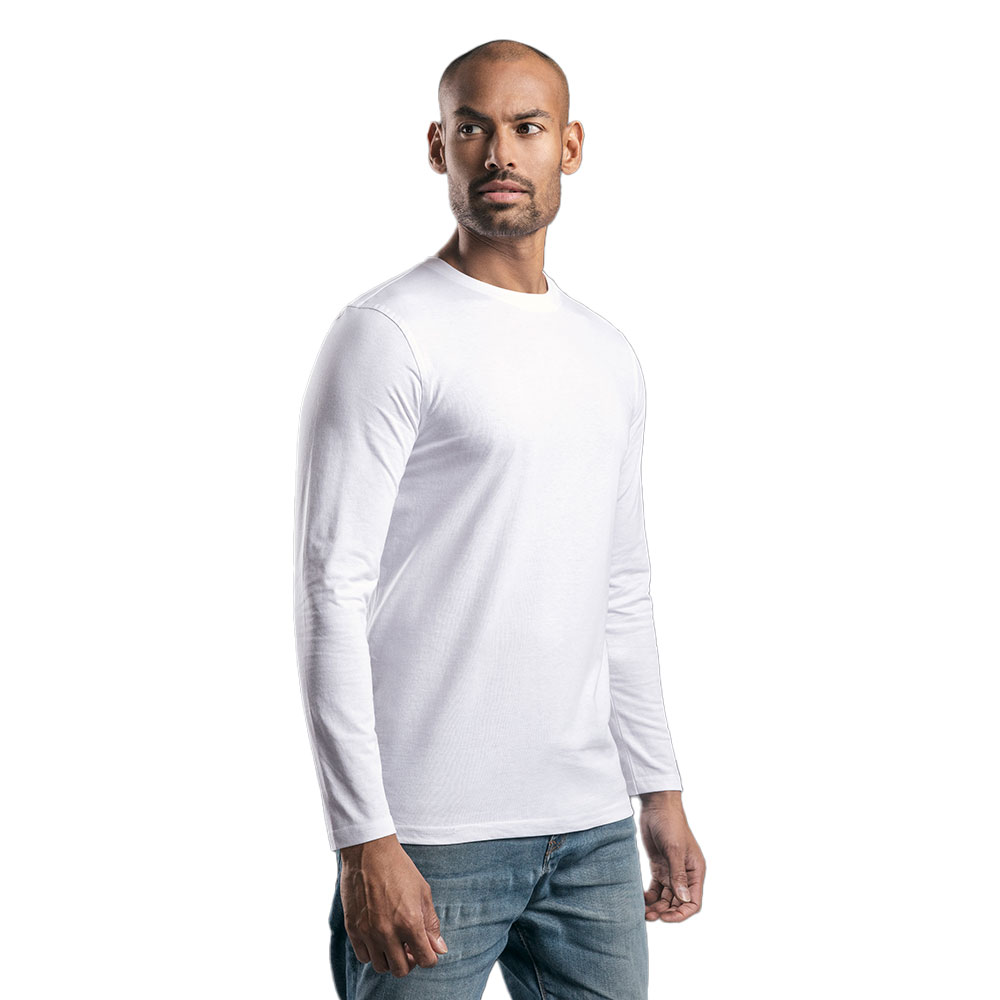 EXCD Langarmshirt Herren, Weiß, L