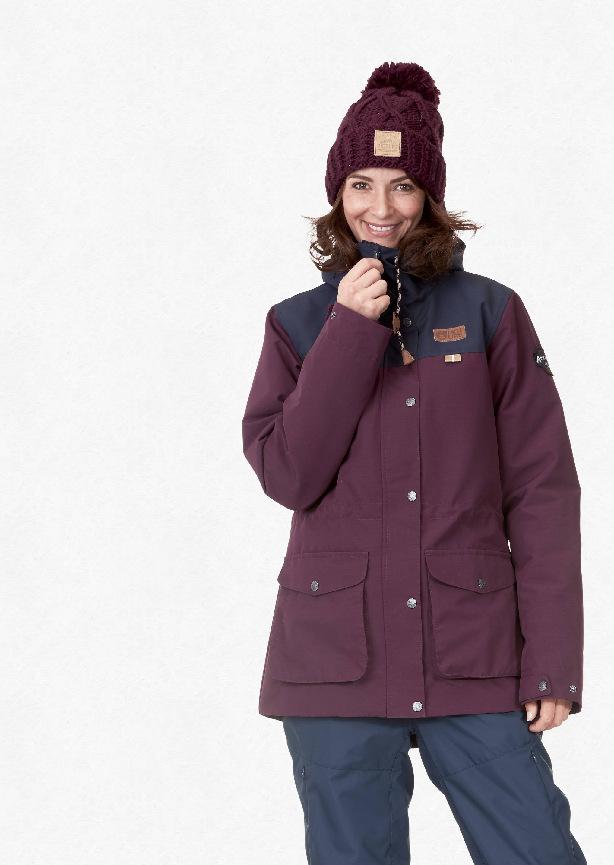 Picture Organic Women's Kate Jacket - Recycled Polyester, Burgundy / S