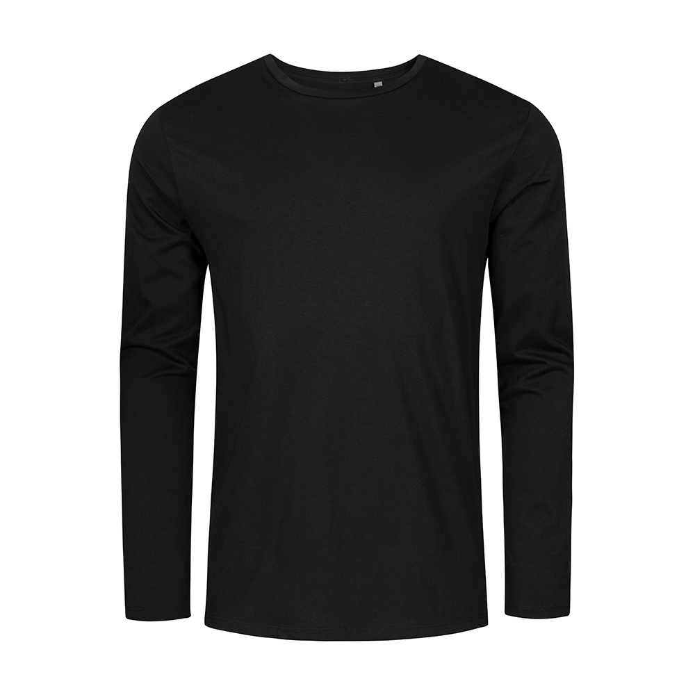 X.O Rundhals Langarmshirt Plus Size Herren, Schwarz, XXXL