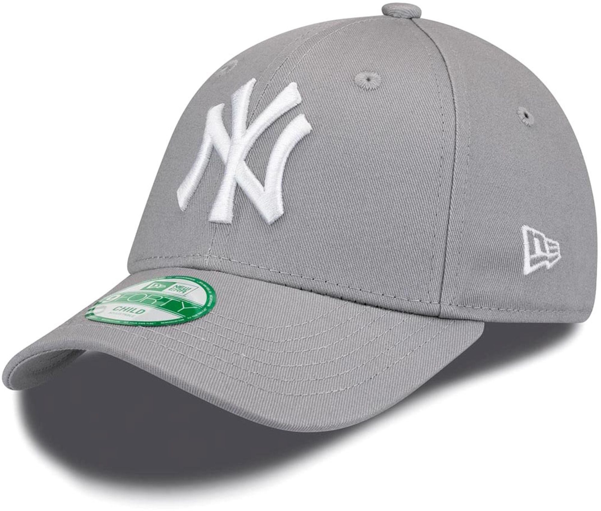 New Era 9Forty Kids MLB League Basic Baseballmütze, Grau 4-6 Jahre
