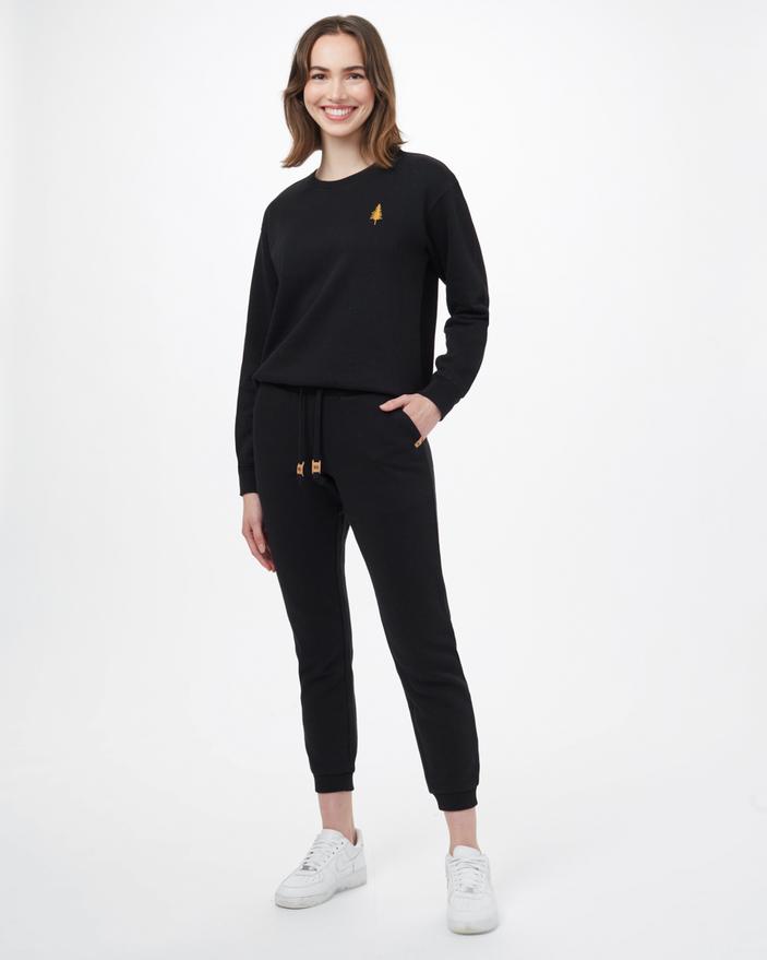 Tentree Women's TreeFleece Bamone Sweatpant - Organic Cotton, Meteorite Black / S