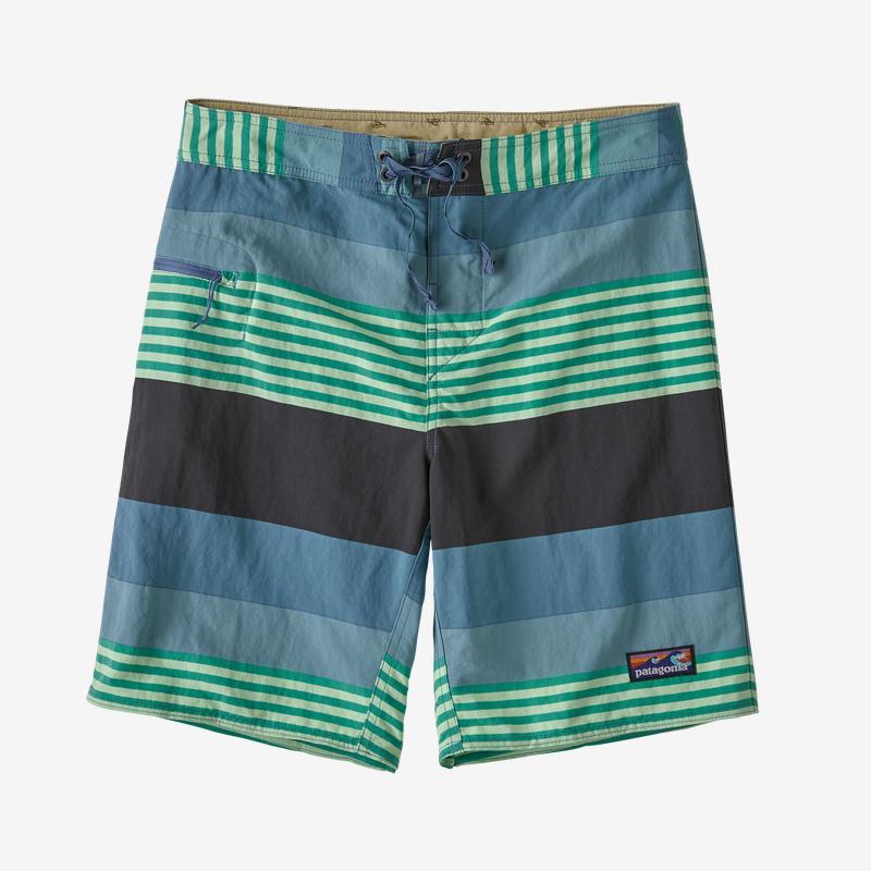 Patagonia Men's Wavefarer® Boardshorts - 19" - Recycled Nylon, Fitz Stripe: Pigeon Blue / 30