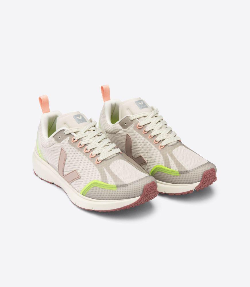 Veja Women's Condor 2 Alveomesh, Natural Parme Jaune Fluo / 36