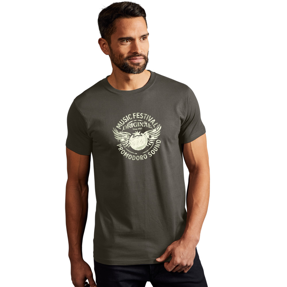 Print "promodoro sound" Premium T-Shirt Herren, Khaki, XL