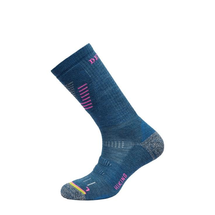 Devold Unisex Hiking Medium Sock - Merino Wool, SkyDiver / Pink / 35-37