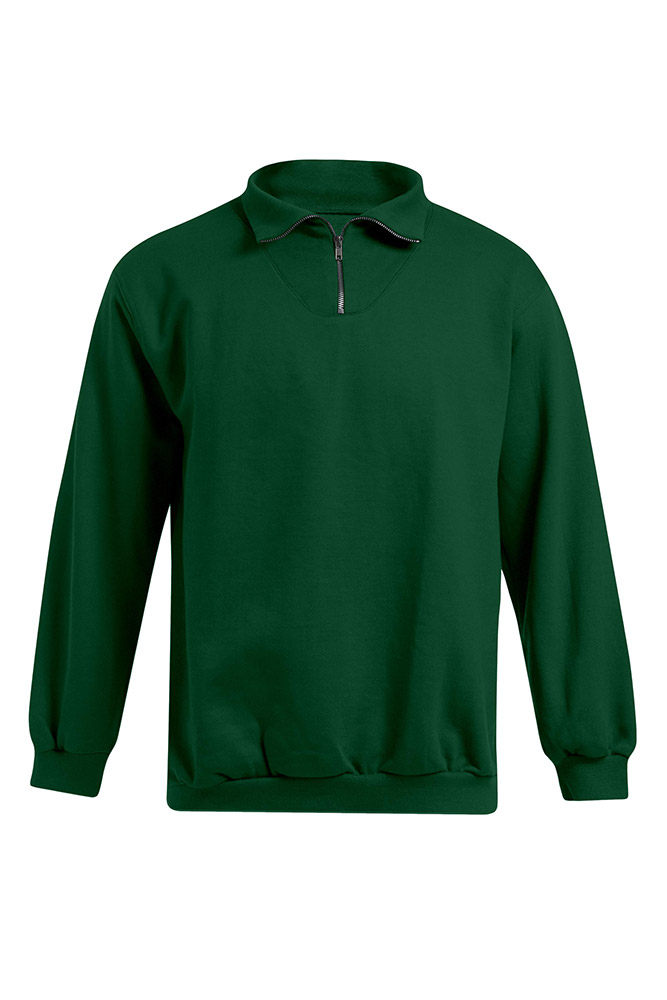 Troyer Sweatshirt Plus Size Herren, Waldgrün, XXXL