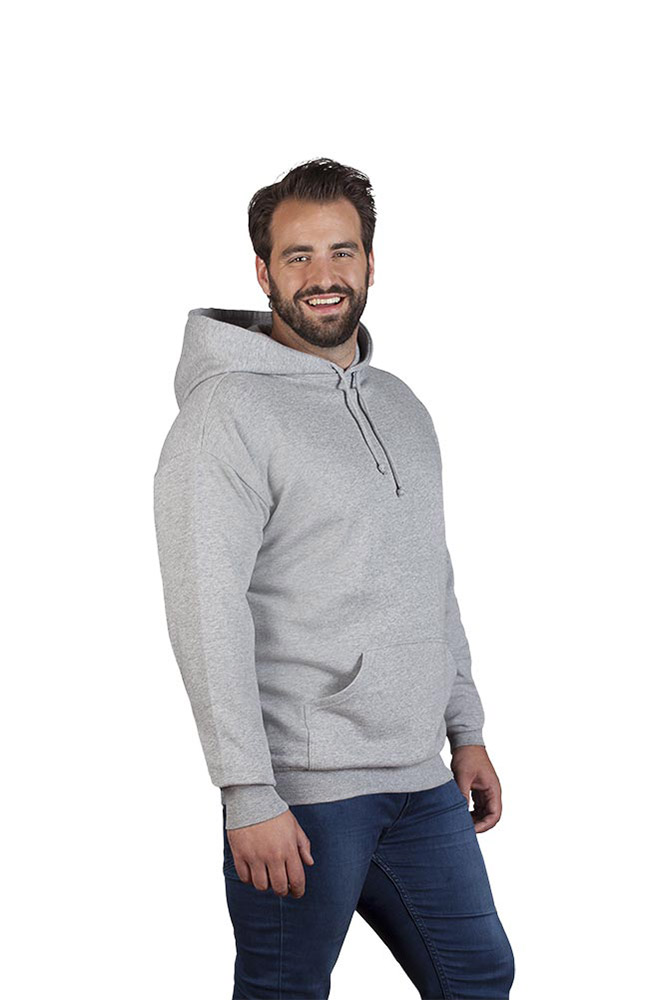 Basic Hoodie 80-20 Plus Size Herren, Sportgrau, 4XL