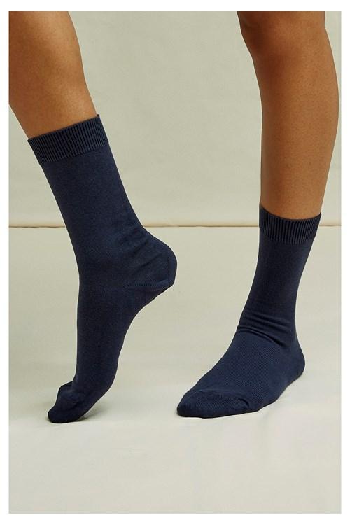 People Tree Unisex Organic Cotton Socks, Navy / 35-38