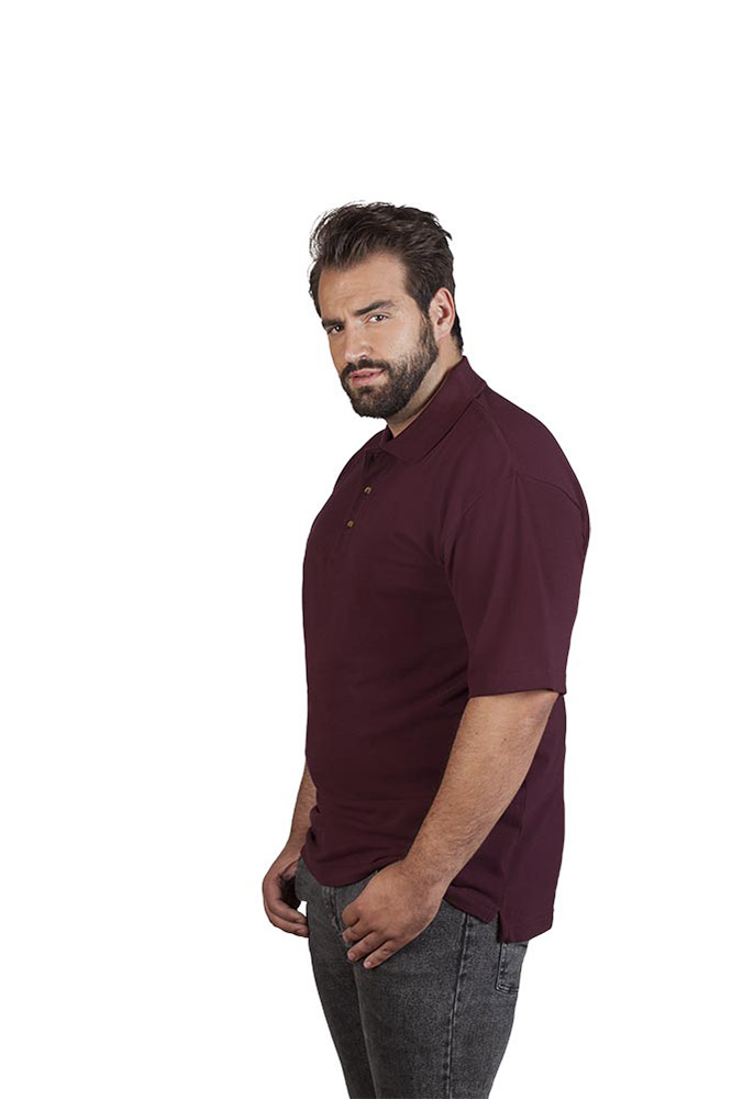 Superior Poloshirt Plus Size Herren, Burgund, XXXL