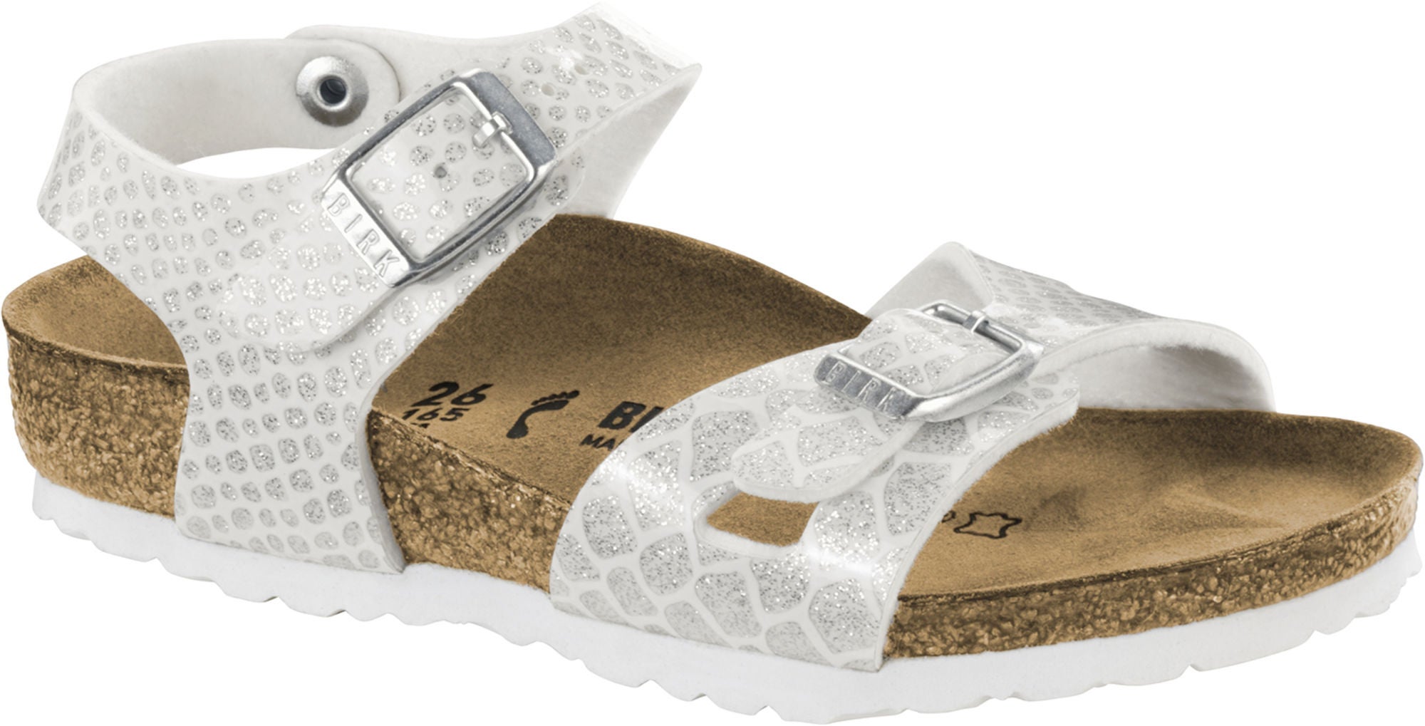 Birkenstock Rio Kindersandalen, M. Snake Weiß 24