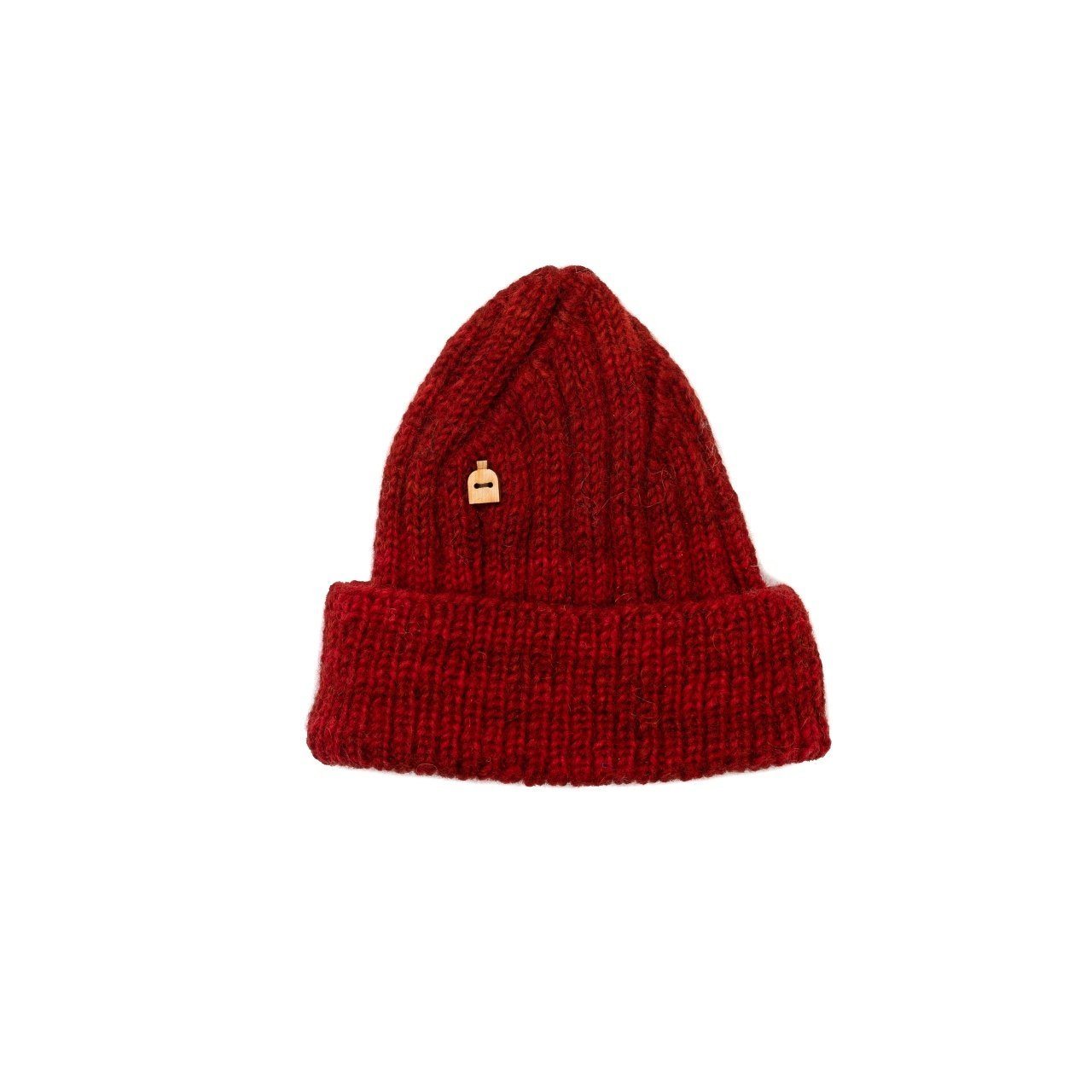 Myssyfarmi Ahti Beanie - Organic Wool, Lingonberry Red / One Size