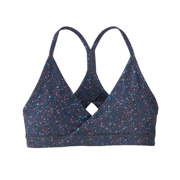 Patagonia Women Cross Beta Sports Bra - Recycled Polyester, Barn Dance Multi: Smolder Blue / S