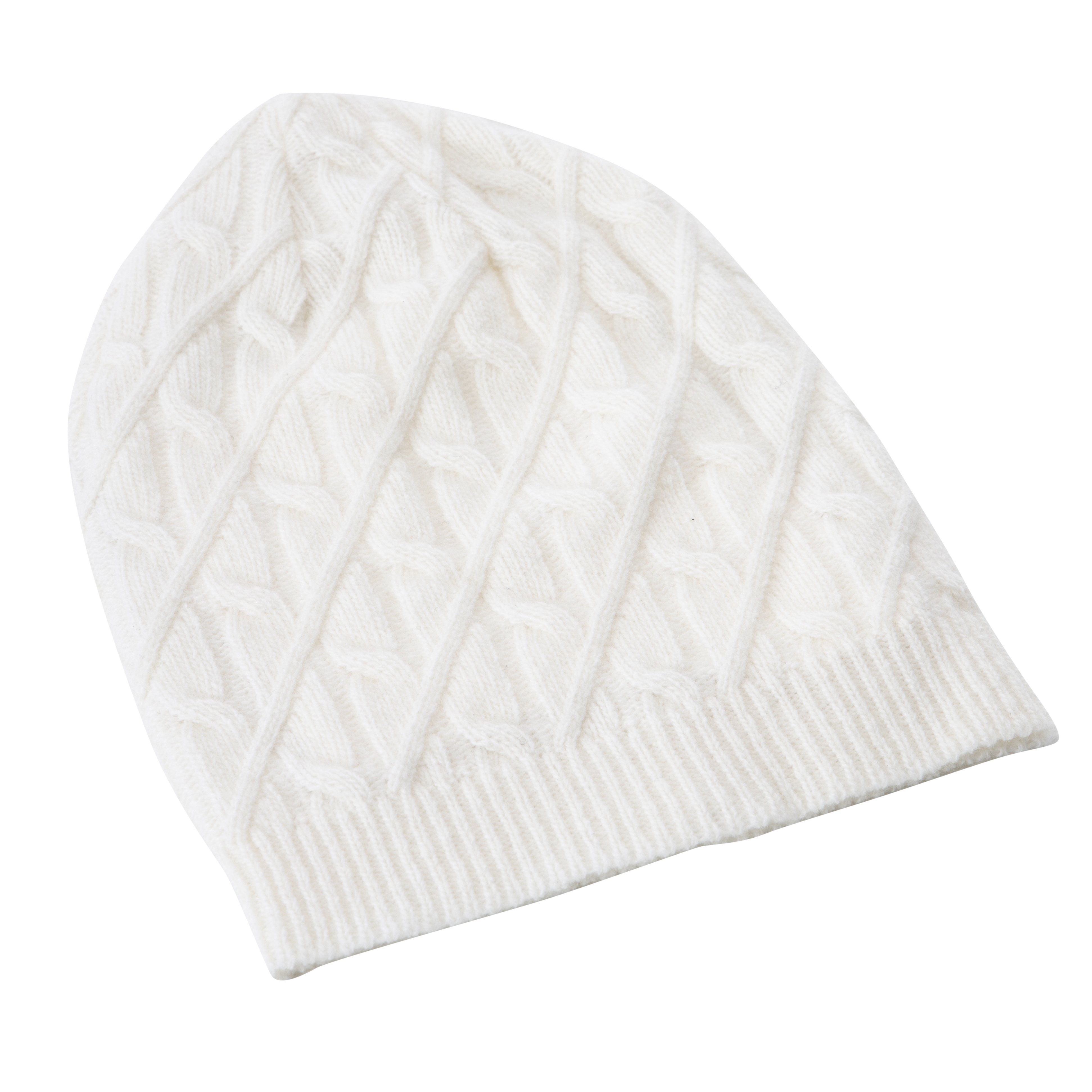 Aava beanie - 100% Merino Wool, Snow White / One Size