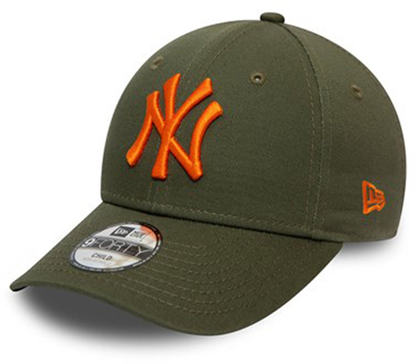 New Era Chyt League Essential 9Forty, Olive Orange, Child
