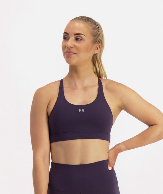 GYMNATION Women's Performance Boost Sports Bra, Plum / S
