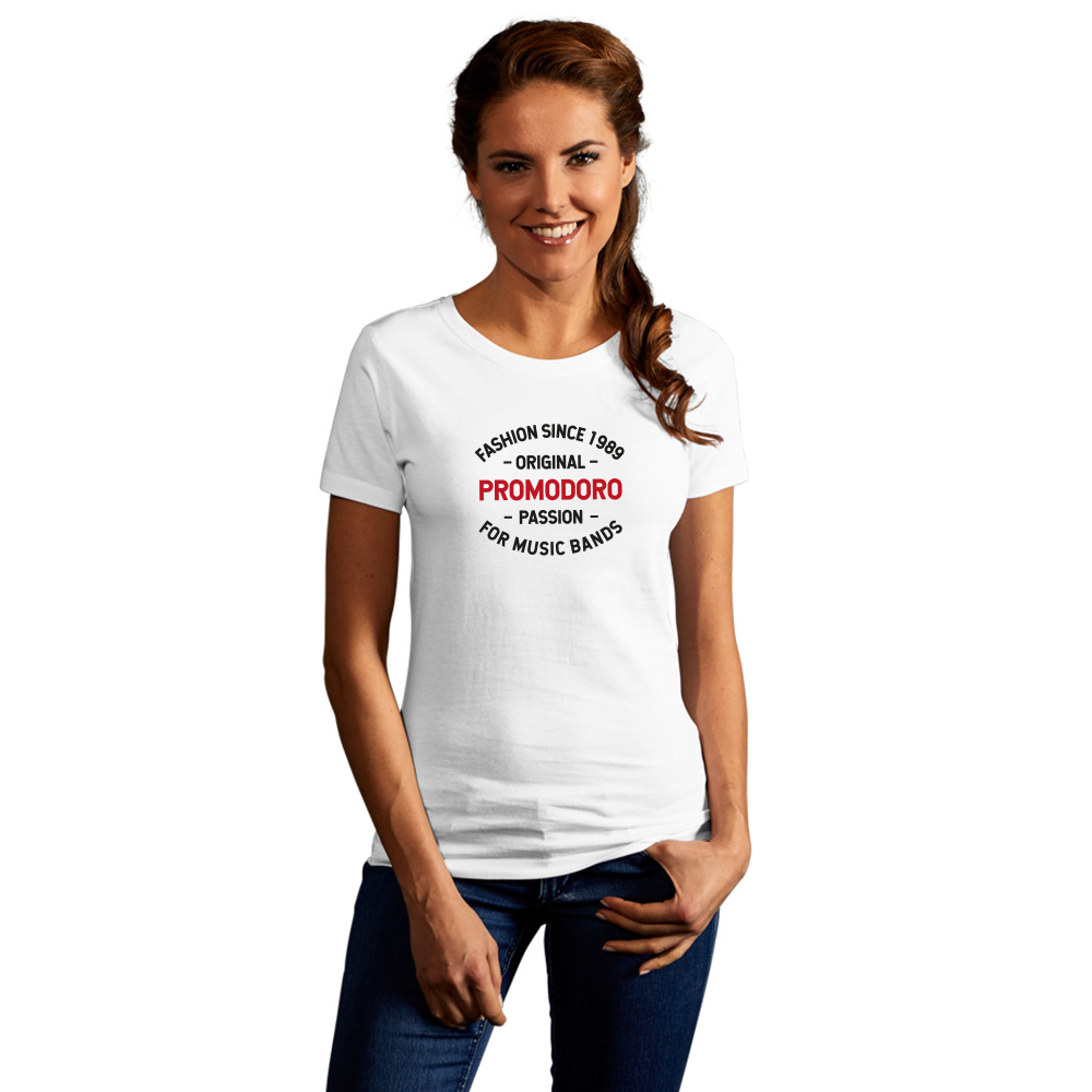 Print "promodoro passion" Premium T-Shirt Damen, Weiß, L