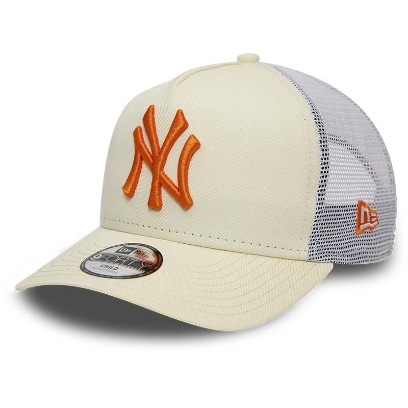 New Era Chyt League Ess Trucker Neyy, Beige Orange, Youth