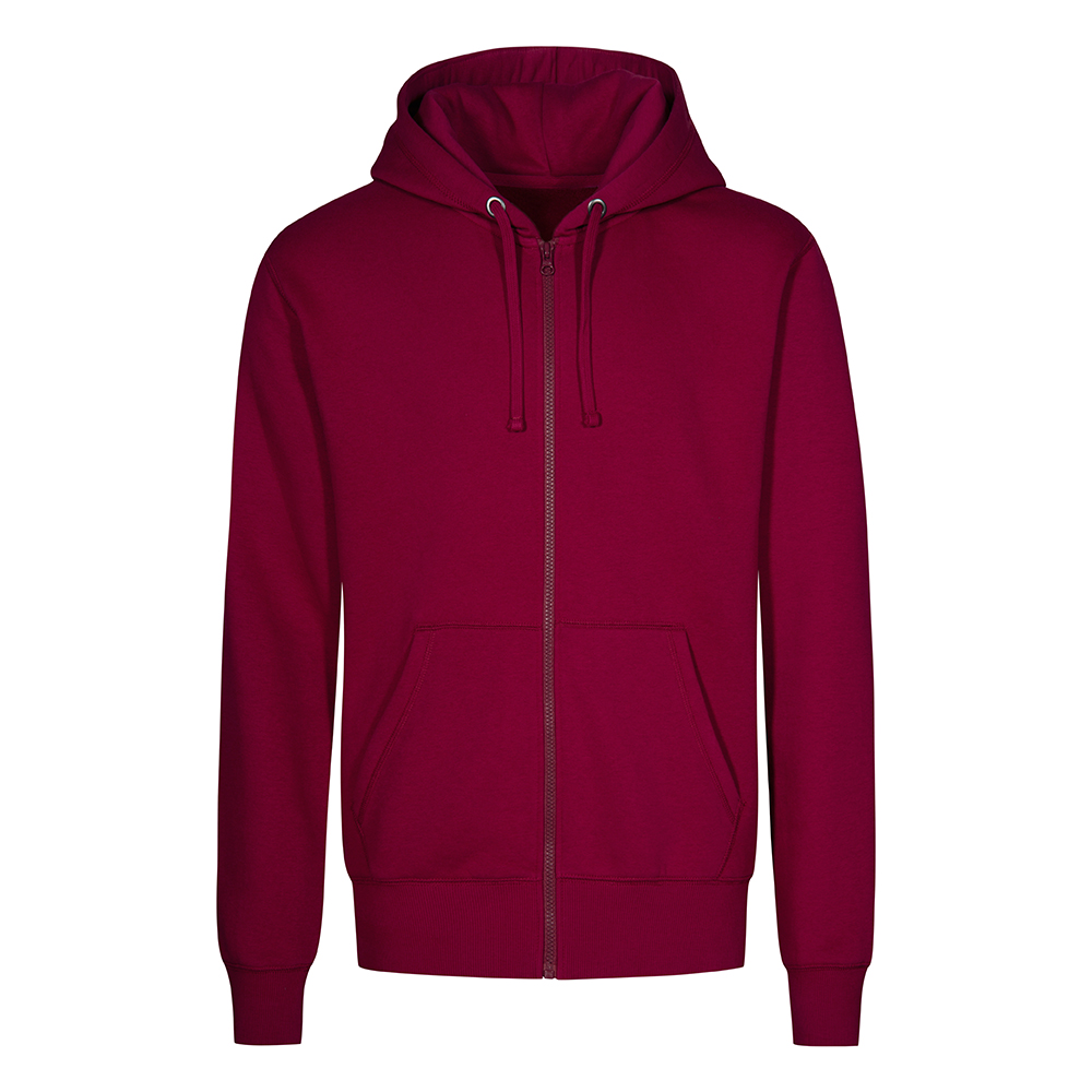 X.O Zip Hoodie Jacke Plus Size Herren, Himbeere, XXXL