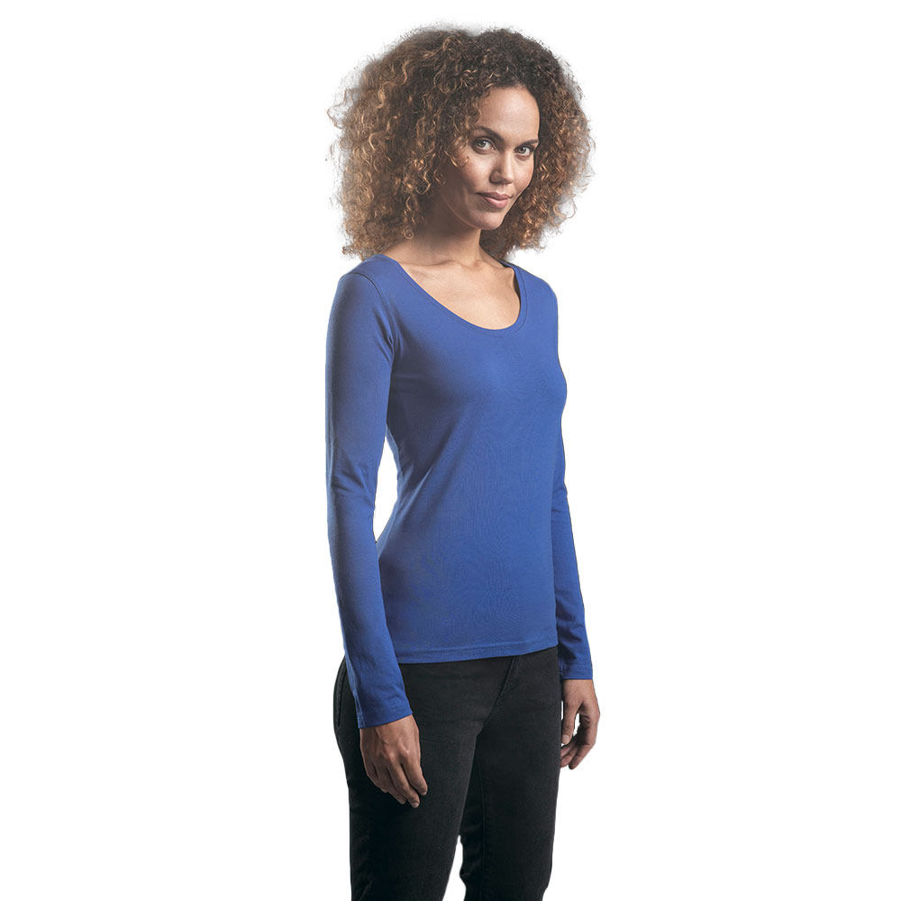 EXCD Langarmshirt Damen, Kobaltblau, L