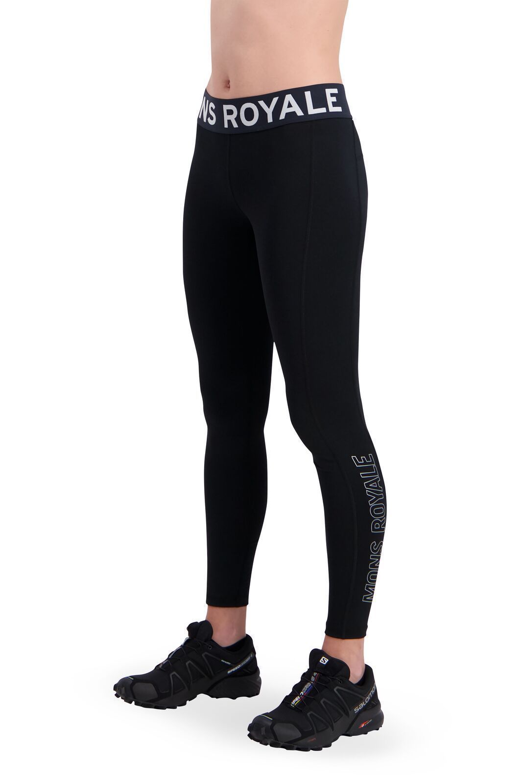 Mons Royale Women's XYNZ Legging - Merino wool, Black / XS