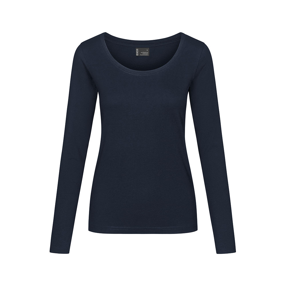 EXCD Langarmshirts Plus Size Damen, Marineblau, XXL