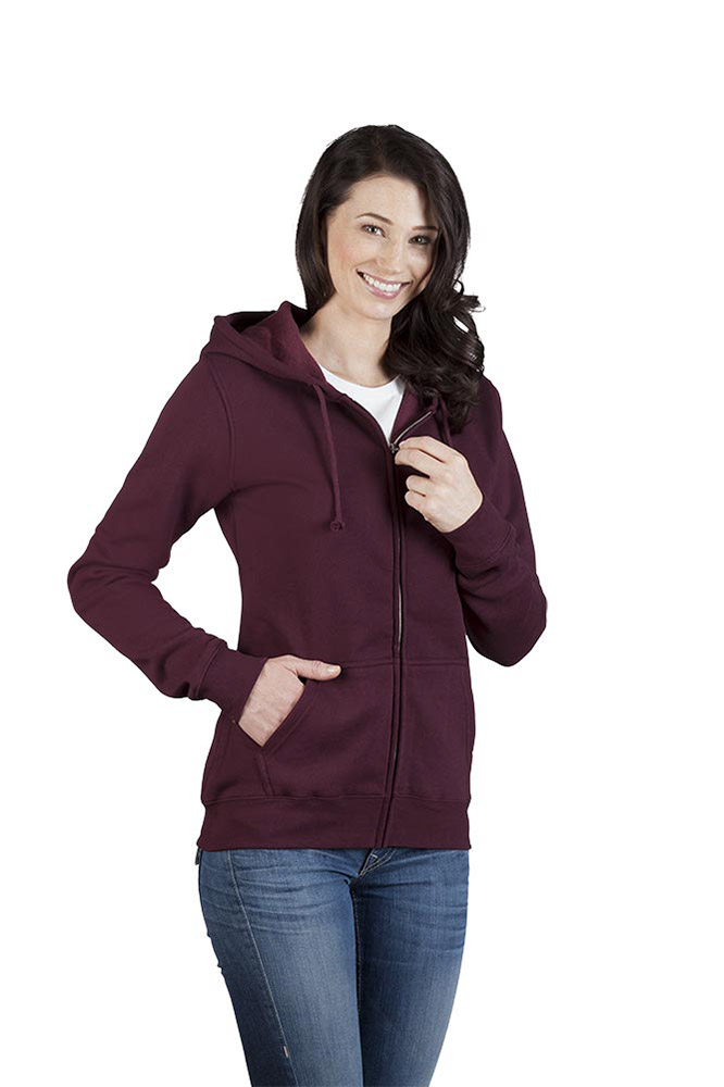Zip Hoodie Jacke 80-20 Damen Sale, Burgund, L