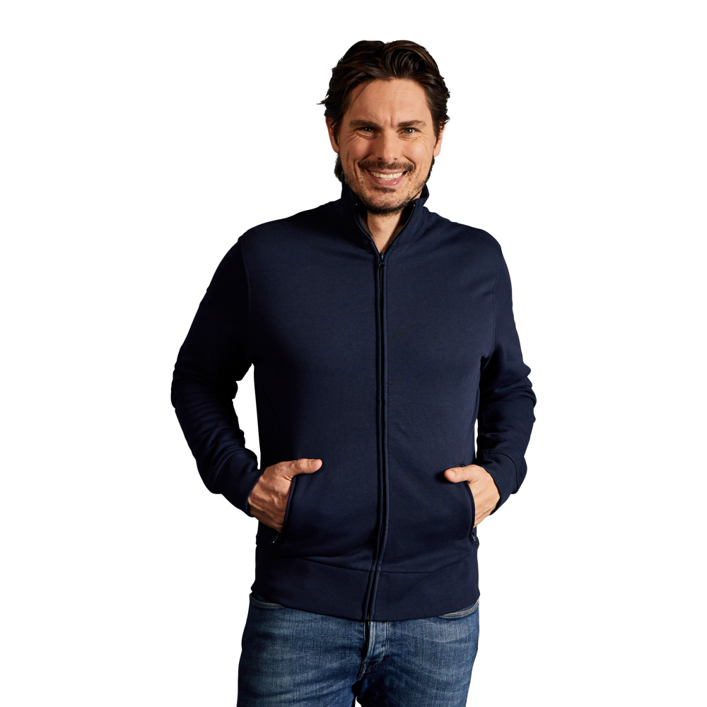 Stehkragen Zip Jacke Herren, Marineblau, XXL
