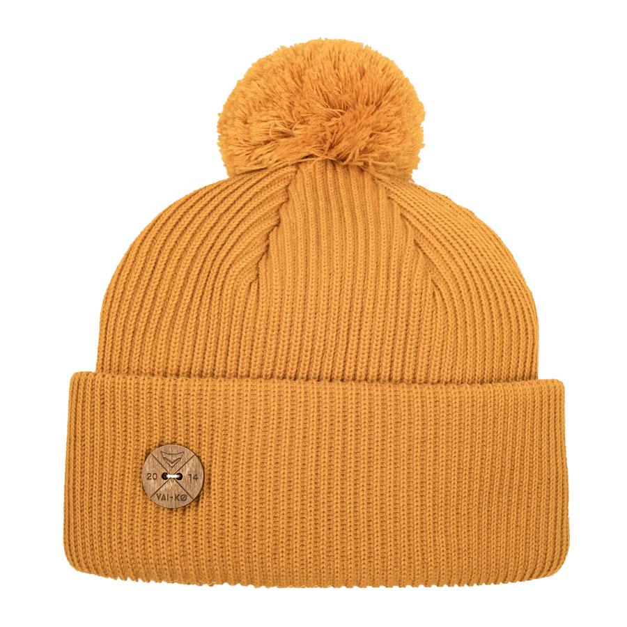 VAI-KØ Timberjack Pom Beanie - Merino Wool, Autumn Gold
