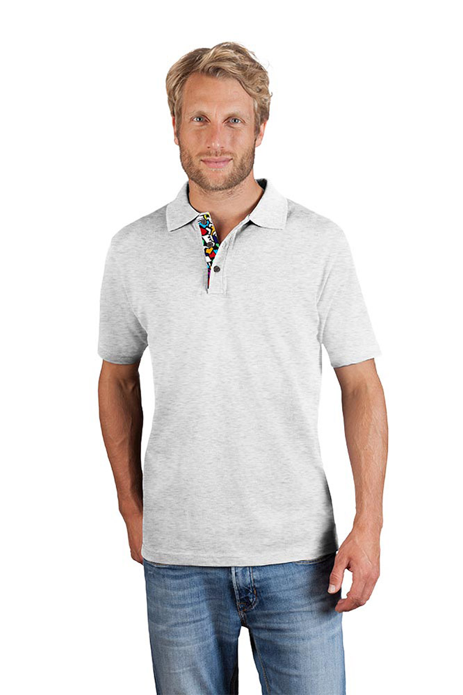 Superior Poloshirt "Graphic" 502 Herren, Hellgrau-Melange, XXL