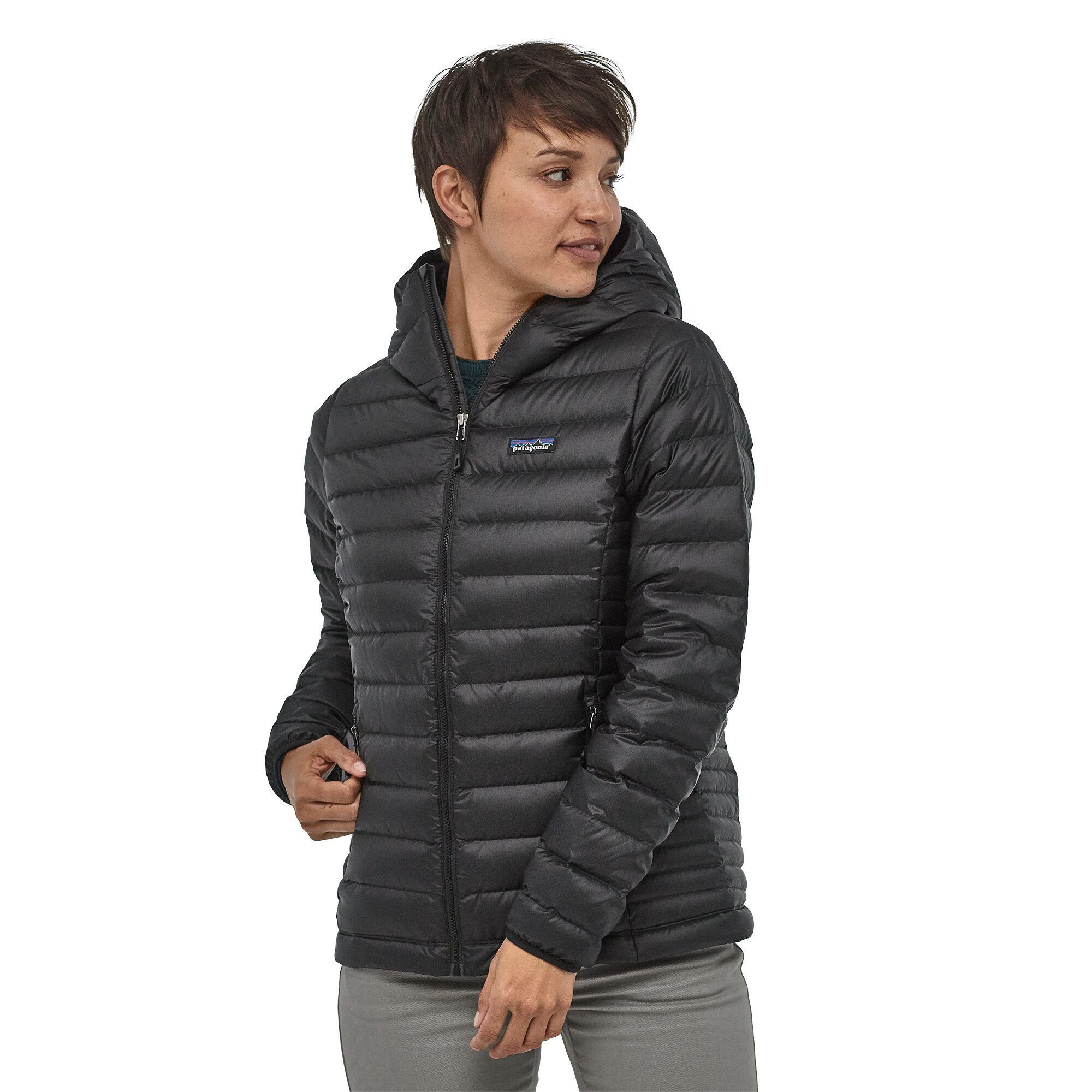 Patagonia Women's Down Sweater Hoody - Sustainable Down, Black / XS