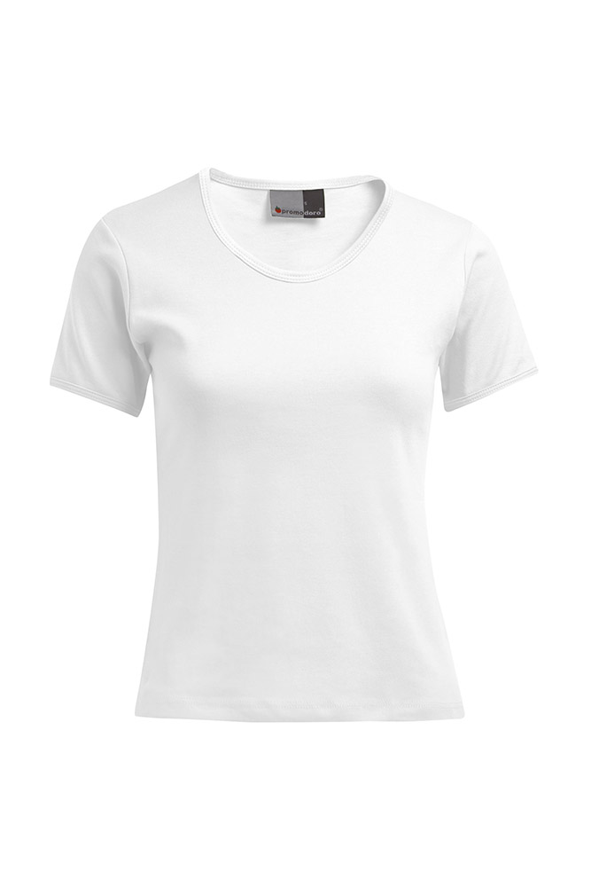 Interlock T-Shirt Plus Size Damen, Weiß, XXL