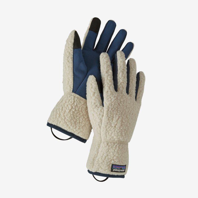 Patagonia Women's Retro Pile Gloves, Pelican / L