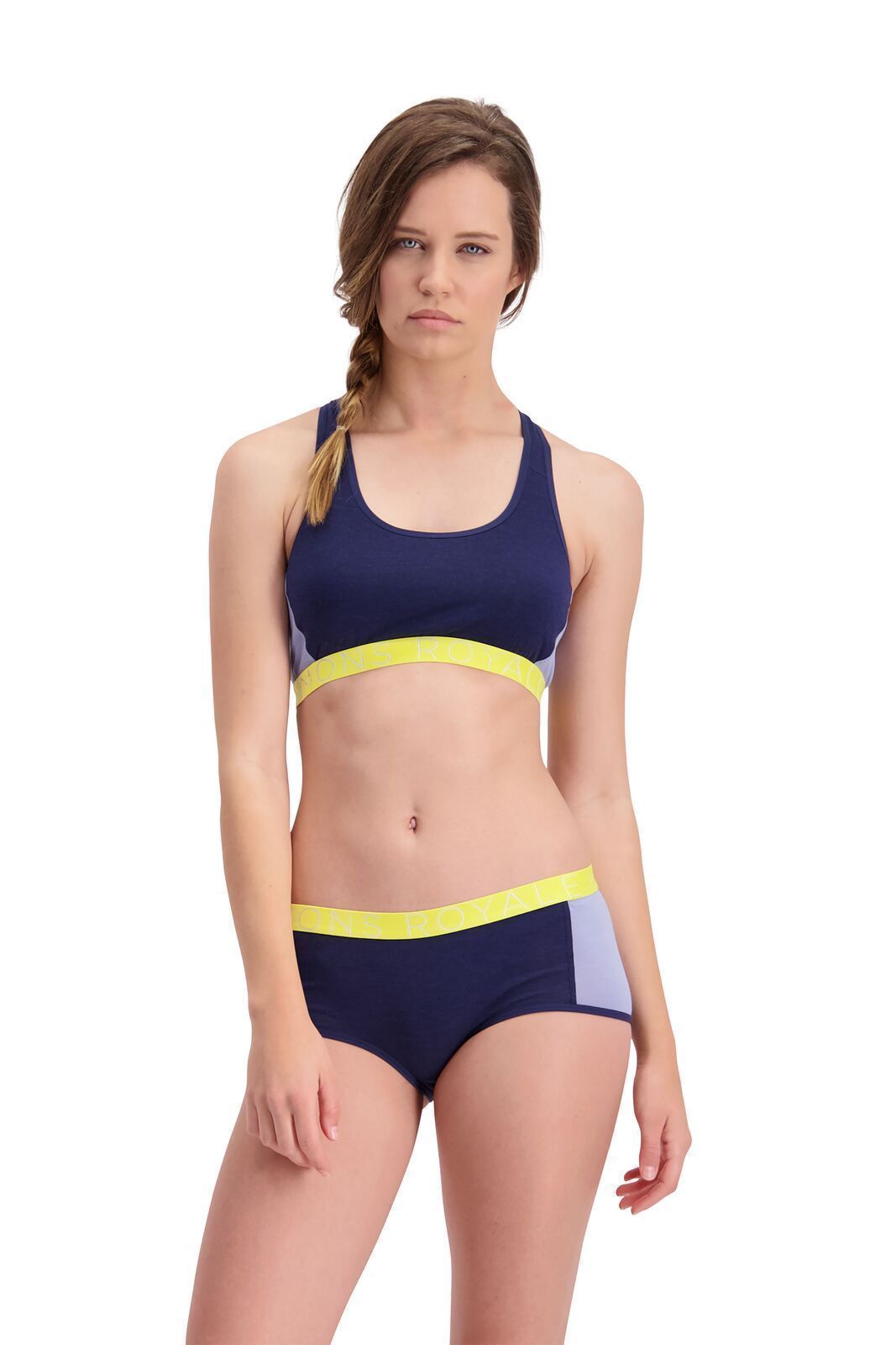 Mons Royale Women's Sierra Sports Bra - Merino wool, Navy / XS