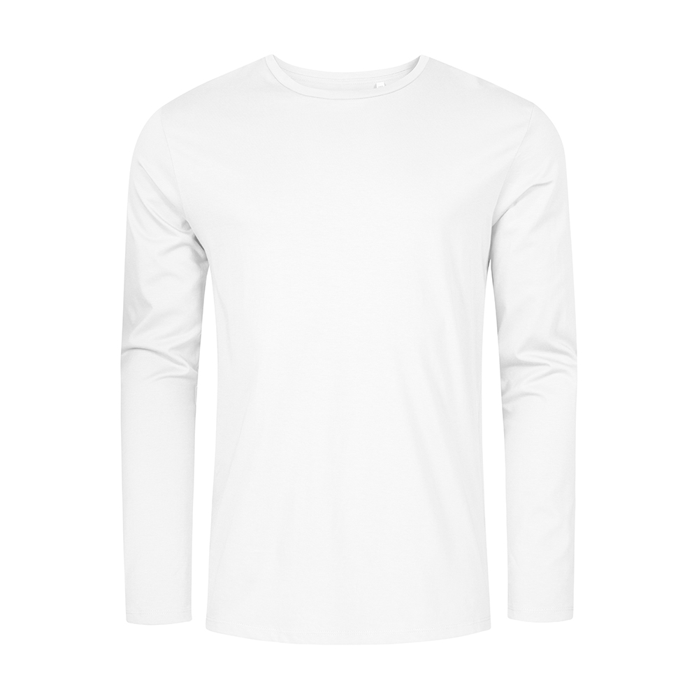 X.O Rundhals Langarmshirt Plus Size Herren, Weiß, XXXL
