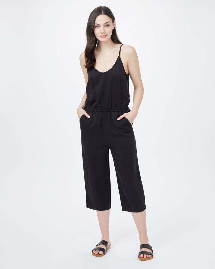 Tentree Women's Breeze Jumpsuit - 100% Tencel, Meteorite Black / M