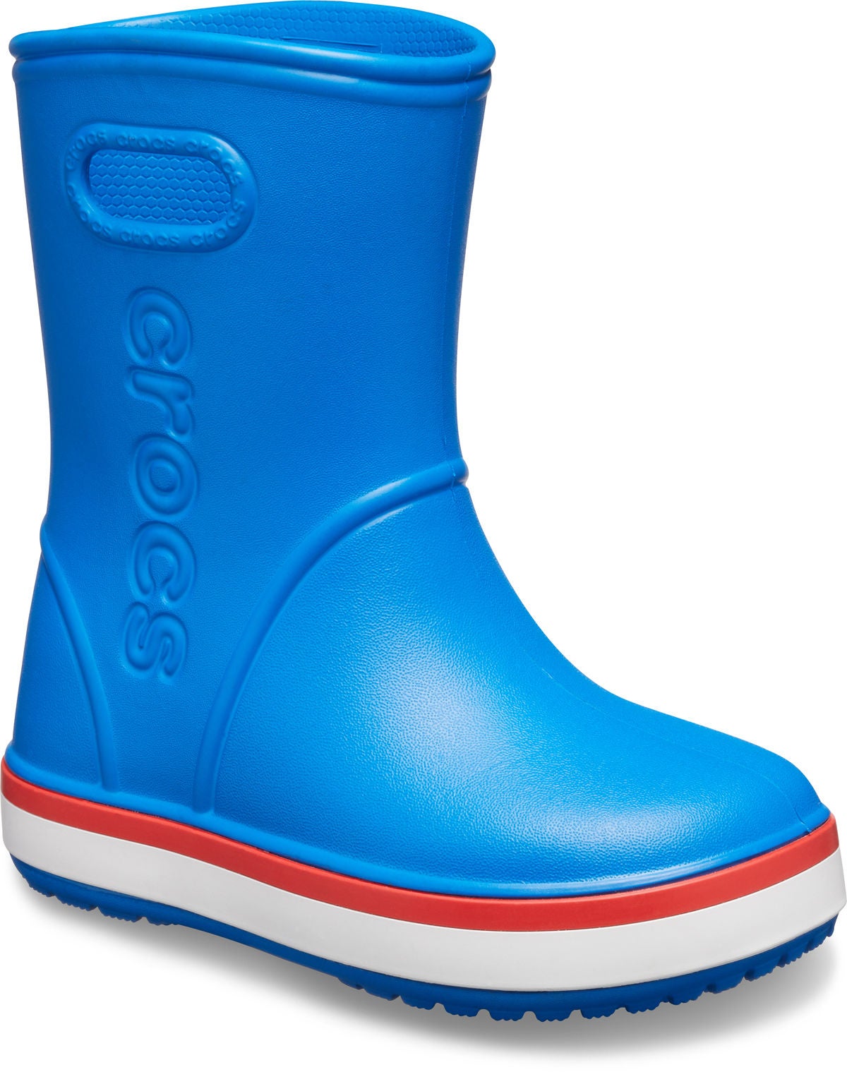 Crocs Crocband Gummistövel, Bright Cobalt/Flame, 22–23