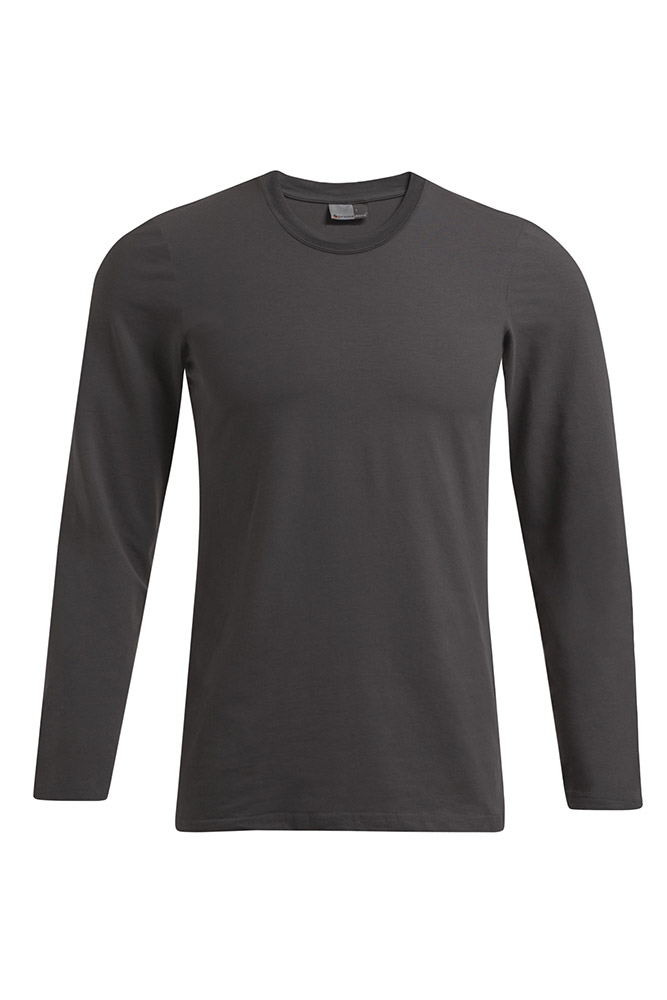 Slim-Fit Langarmshirt Plus Size Herren, Schwarz, XXXL