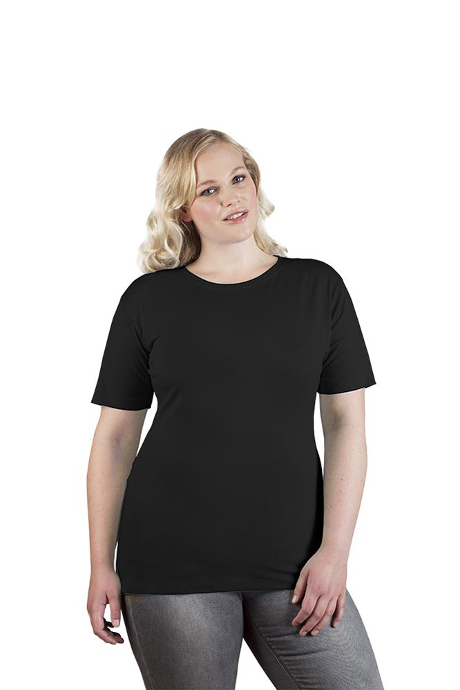 Premium T-Shirt Plus Size Damen, Schwarz, XXL