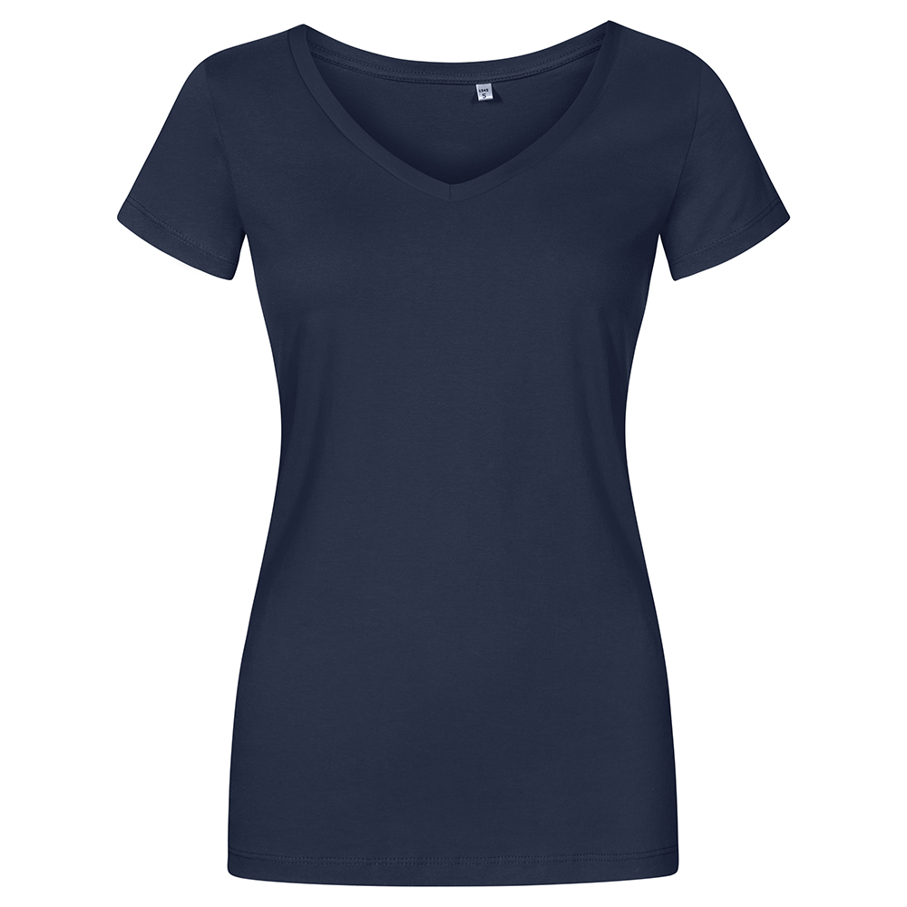 X.O V-Ausschnitt T-Shirt Plus Size Damen, Französisch-Marineblau, XXXL
