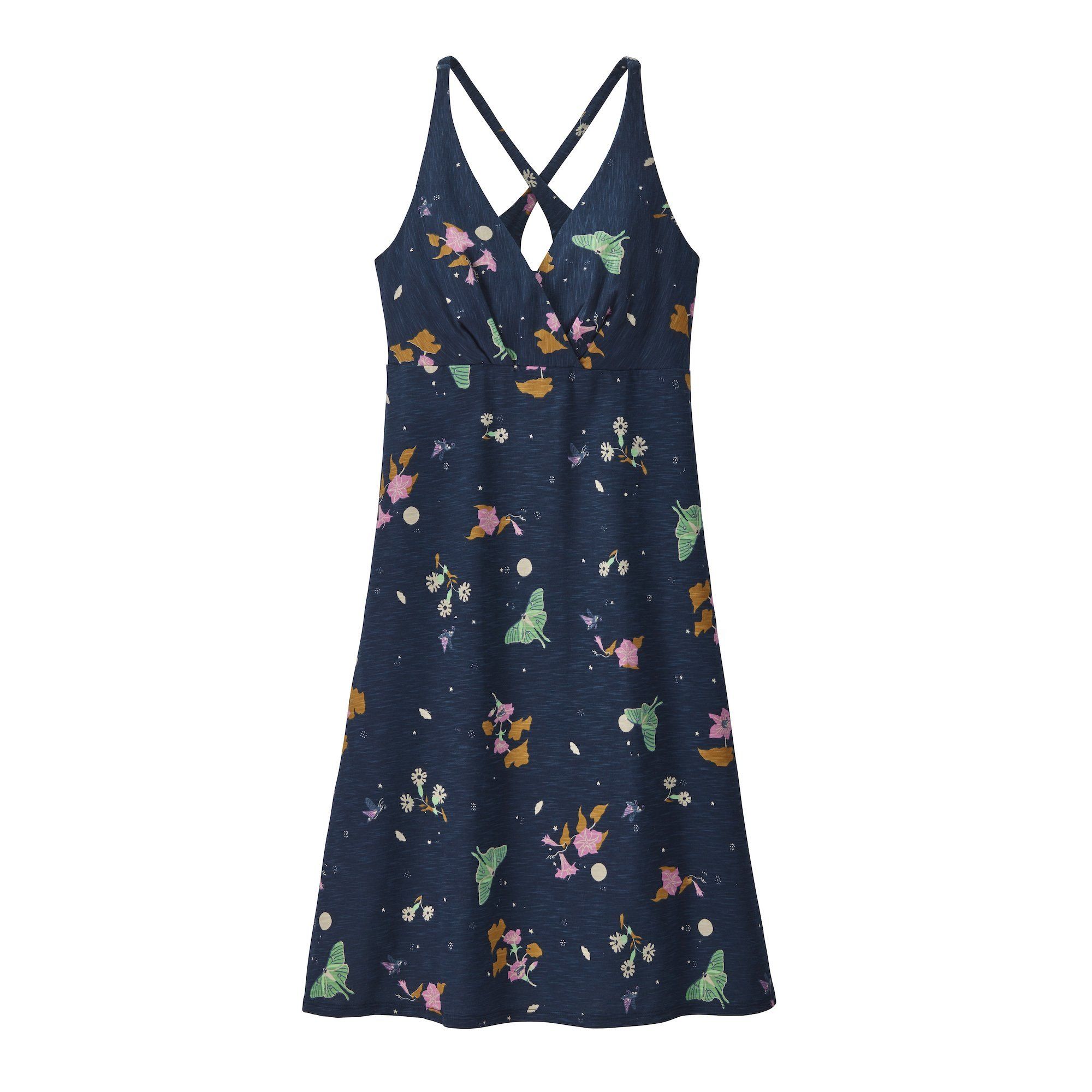 Patagonia Amber Dawn Dress - Organic Cotton, Night Pollinators Spaced: New Navy / S