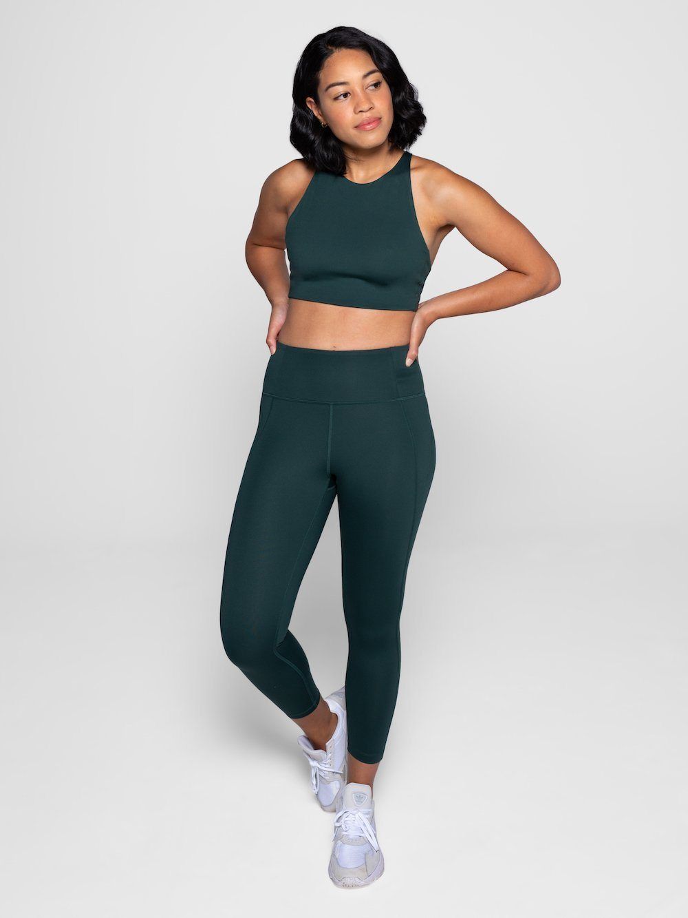 Girlfriend Collective Topanga sports Bra, Moss / XS