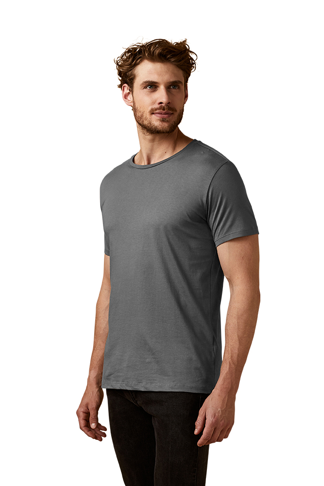 X.O Rundhals T-Shirt Herren, Stahlgrau, L